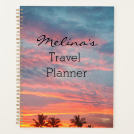 Personalisierter tropischer Sonnenuntergang Planer