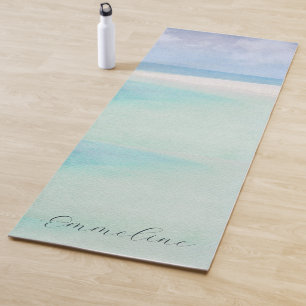 Personalisierter tropischer Strand Yogamatte