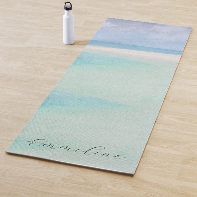 Personalisierter tropischer Strand Yogamatte (Beispiel)
