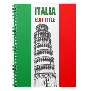Personalisierter Turm von Pisa und von Notizblock