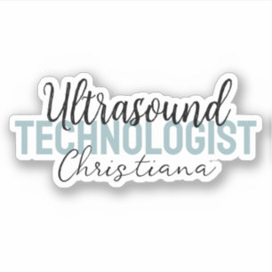 Personalisierter Ultraschalltechniker Aufkleber