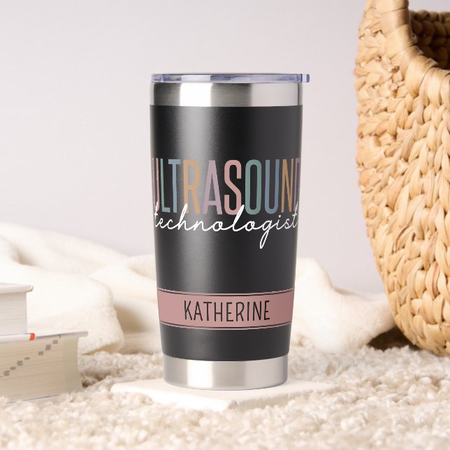 Personalisierter Ultraschalltechniker Thermobecher (Wohnzimmer)