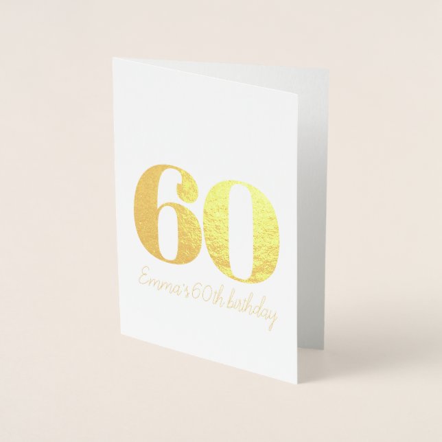 Personalisierter und anspruchsvoller Geburtstag Folienkarte (Vorderseite)
