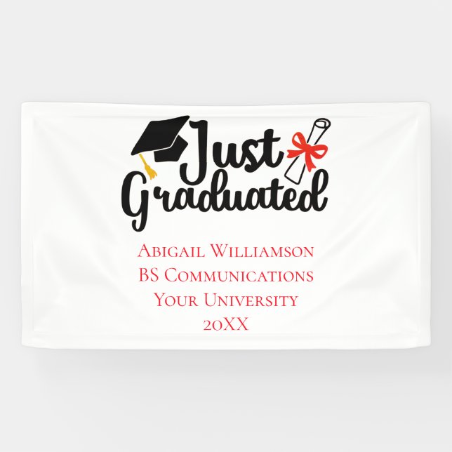 Personalisierter Uni-Abschluss Banner (Horizontal)