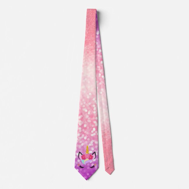 Personalisierter Unicorn Ombre verblassen Krawatte (Vorderseite)