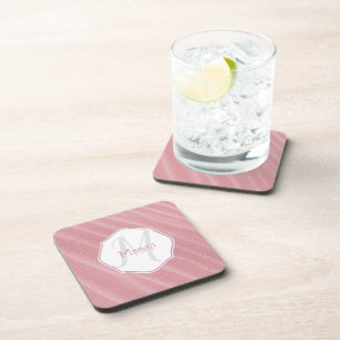 Personalisierter Untersetzer mit rosa Sand Ripples