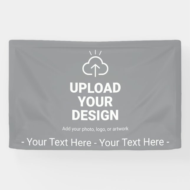 Personalisierter Upload Ihres Designs und Textes Banner (Horizontal)