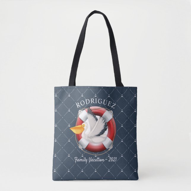 Personalisierter Urlaub auf dem Pelikanischen Meer Tasche (Vorderseite)