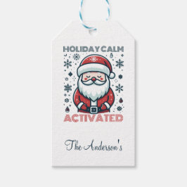 Personalisierter Urlaub Calm Santa Geschenkanhänger