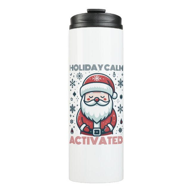 Personalisierter Urlaub Calm Santa Thermosbecher (Vorderseite)