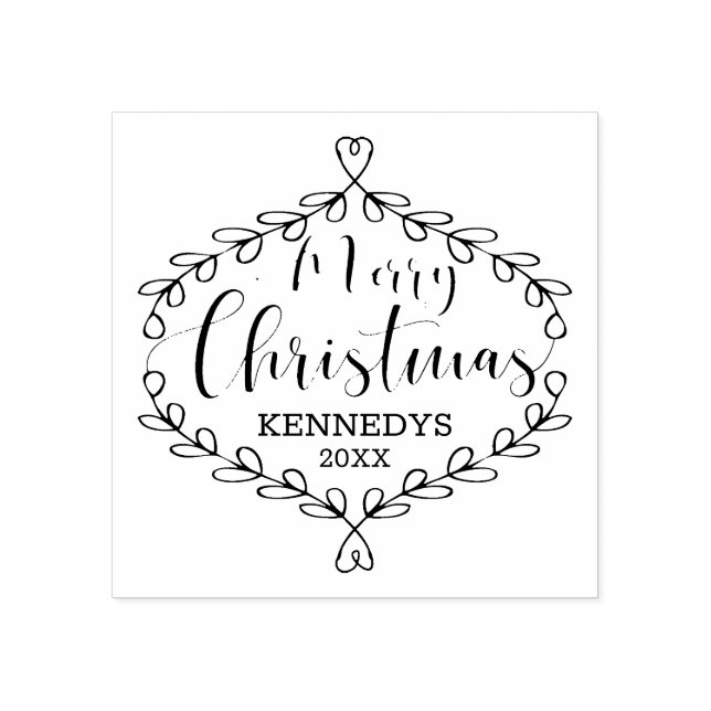 Personalisierter Urlaub Frohe Weihnachten Gummistempel (Prägung)