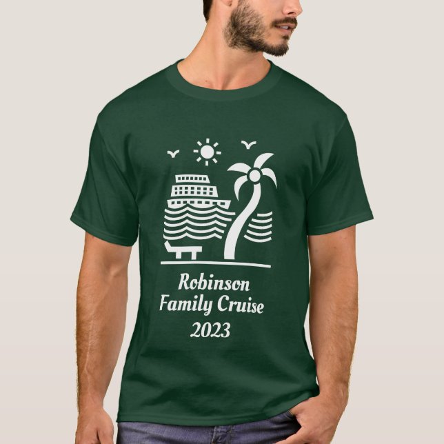 Personalisierter Urlaub für Familien T-Shirt (Vorderseite)