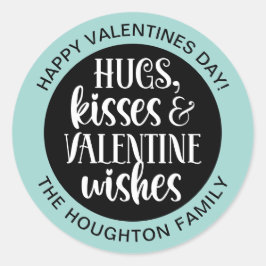 Personalisierter Valentinaufkleber Runder Aufkleber