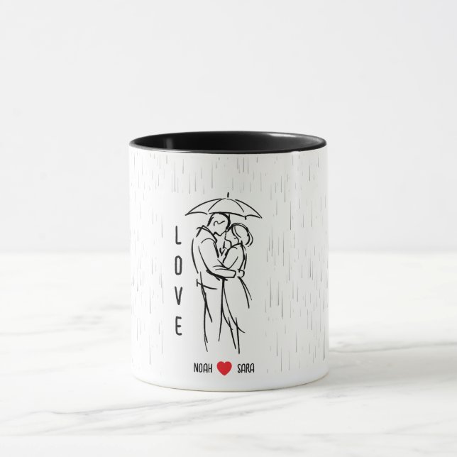 Personalisierter Valentinstag-Becher mit benutzerd Tasse (Zentrum)