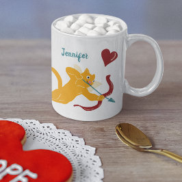Personalisierter Valentinstag der Kupiden Kaffeetasse