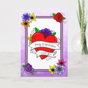 Personalisierter Valentinstag  Karte