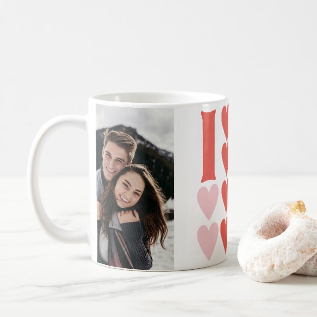 Personalisierter Valentinstag Romantische Tasse (Mit Donut)