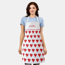Personalisierter Valentinstag Schürze