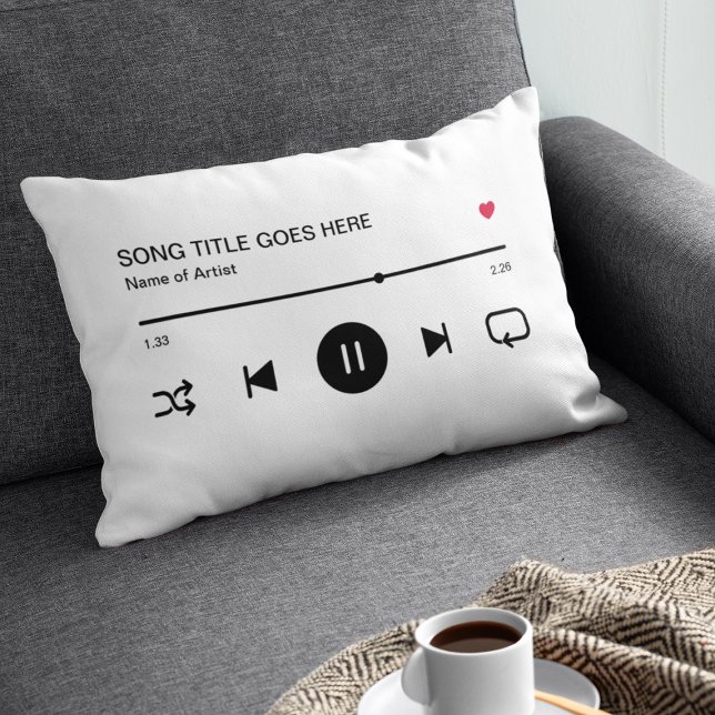 Personalisierter Valentinstag Song Album Couple Dekokissen (Von Creator hochgeladen)