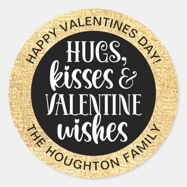 Personalisierter Valentinsticker Runder Aufkleber (Vorderseite)