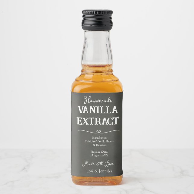 Personalisierter Vanilla Extract Alkoholflaschenetikett (Vorderseite)