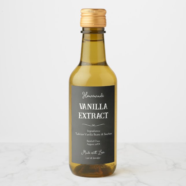 Personalisierter Vanilla Extract Weinetikett (Vorderseite)