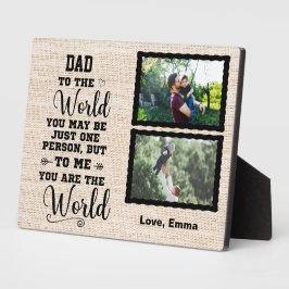 Personalisierter Vater 2 Picture Vater Sie sind di Fotoplatte