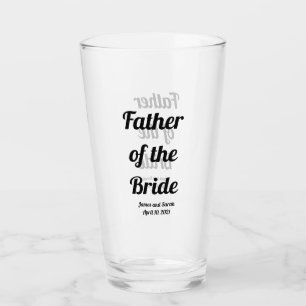Personalisierter Vater der Braut Glas