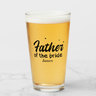 Personalisierter Vater der Braut Glas