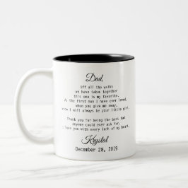 Personalisierter Vater der Brücke Zweifarbige Tasse