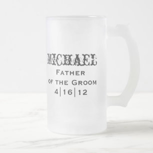 Personalisierter Vater der Groom-Tasse Mattglas Bierglas