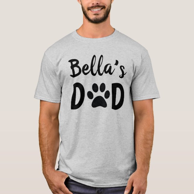 Personalisierter Vater der Katze mit dem Namen des T-Shirt (Vorderseite)