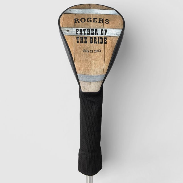 Personalisierter Vater der Whiskey-Fässe Golf Headcover (Vorderseite)
