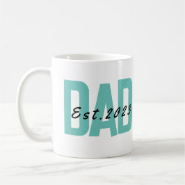 Personalisierter Vater Est 2023 Vathers Day Kaffee Kaffeetasse