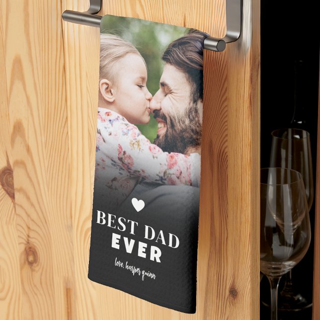 Personalisierter Vater FotoCollage Vater Geschirrtuch (Personalized Dad Photo Collage Father kitchen towel)