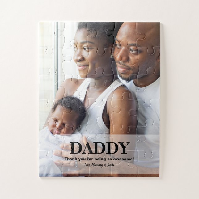 Personalisierter Vater Geschenk Idee Daddy Foto (Vertikal)