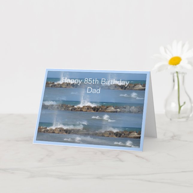 Personalisierter Vater im Ozean Geburtstag Karte (Kleine Pflanze)