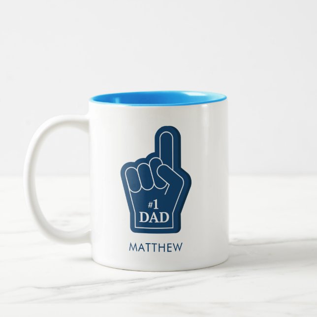 Personalisierter Vater Keepake Zweifarbige Tasse (Links)