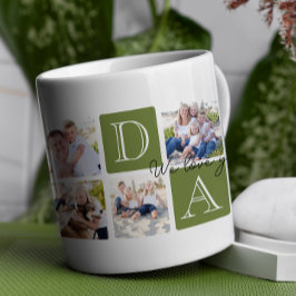 Personalisierter Vater Liebe 7 FotoCollage Kaffeetasse