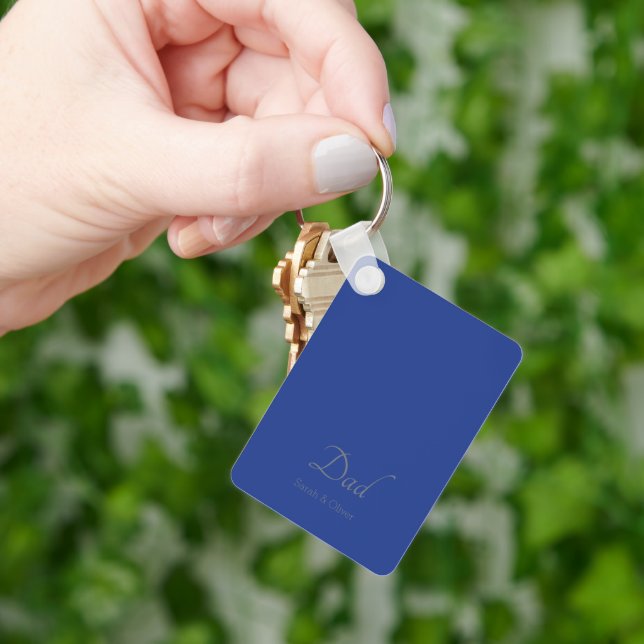 Personalisierter "Vater" mit Silbertext - Geschenk Schlüsselanhänger (Hand)
