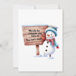 Personalisierter Vater Spaß Snowman Neujahrskarte Einladung