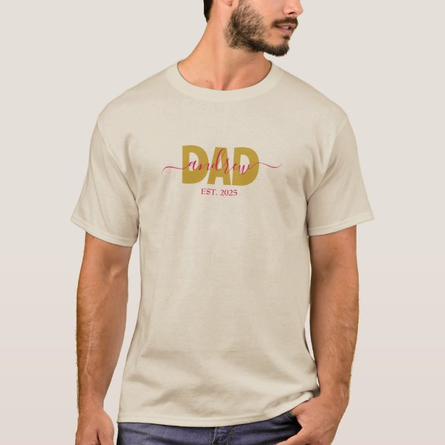 PERSONALISIERTER VATER T-Shirt (Vorderseite)