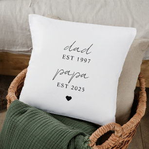 Personalisierter Vater und Papa EST-Kissen   Custo Kissen