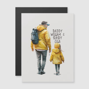 Personalisierter Vater und Töchter (13) Magnetkarte