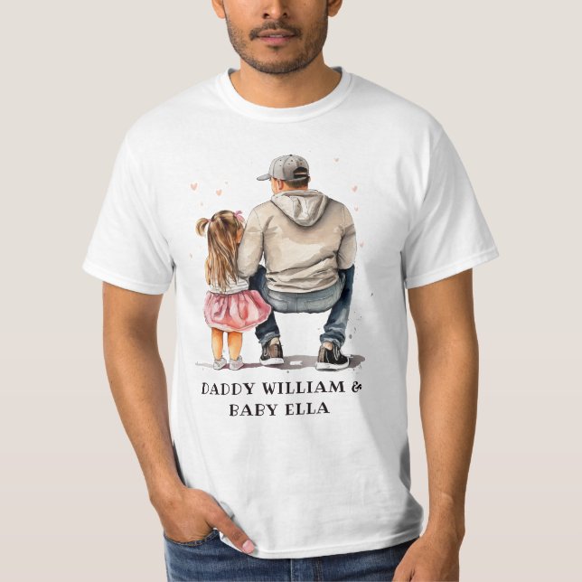 Personalisierter Vater und Tochter (6) T-Shirt (Vorderseite)