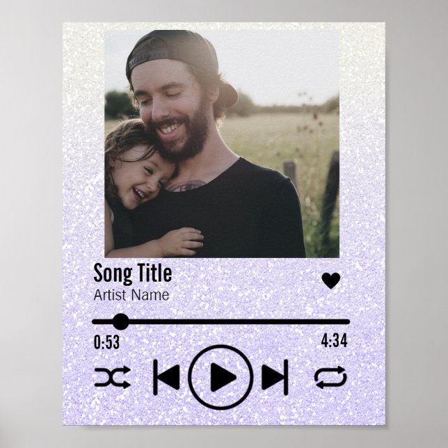 Personalisierter Vater und Tochter Foto Song Playl Poster (Vorne)