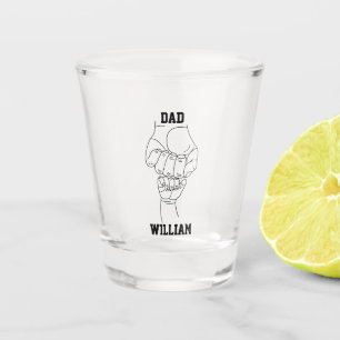 Personalisierter Vater Vater Daddy Geschenk mit de Schnapsglas