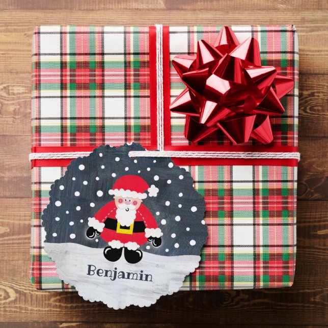 Personalisierter Vater Weihnachten Weihnachtsmann Ornament Karte (Insitu (Geschenk))