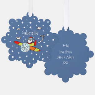 Personalisierter Vater Weihnachts-Weihnachtsmann-F Ornament Karte