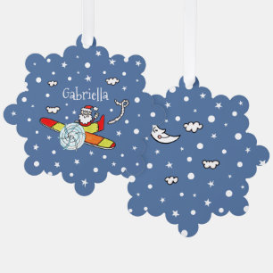 Personalisierter Vater Weihnachts-Weihnachtsmann-F Ornament Karte